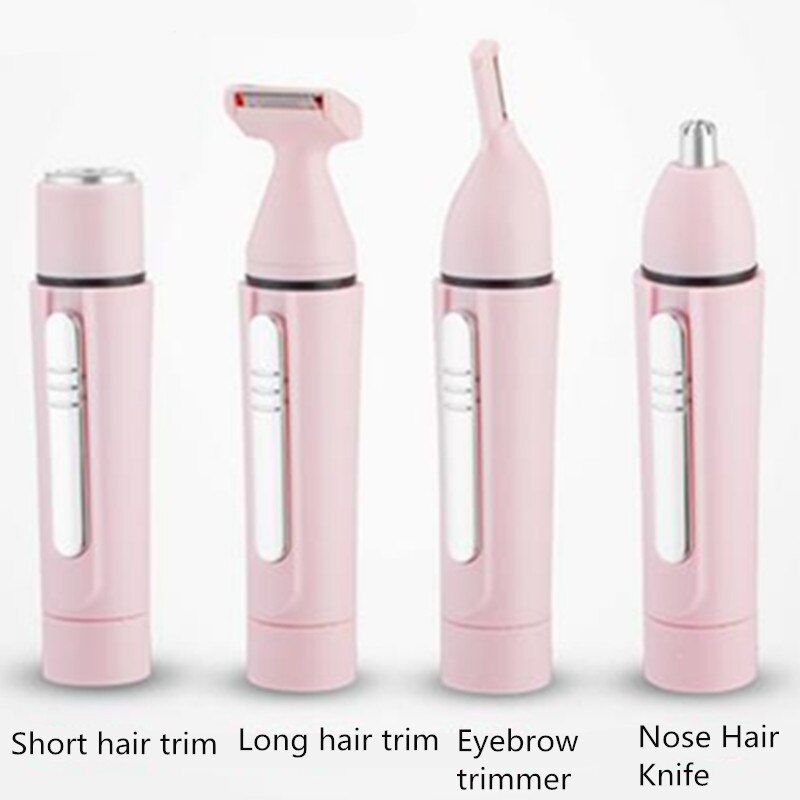 4 IN 1 Portable Women Painless Electric Epilator Shaver Razor
