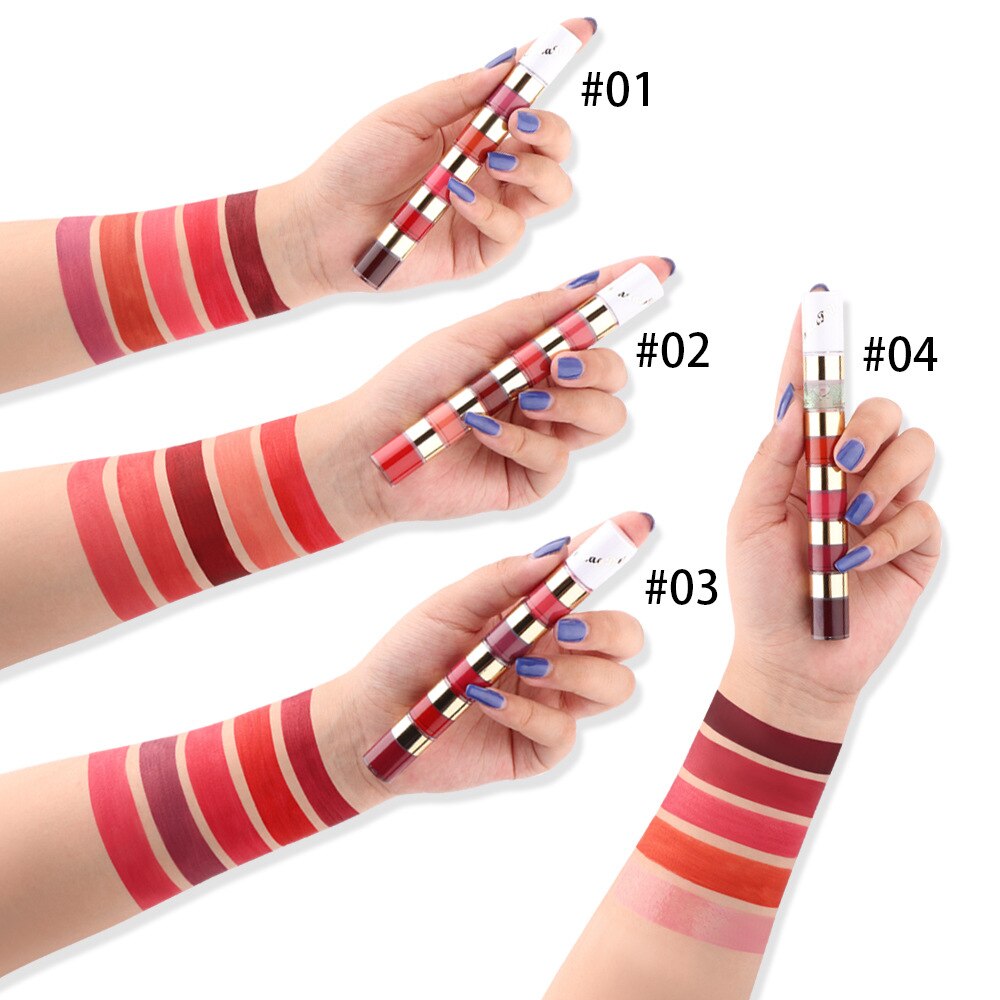 5 Colors Makeup Matte Lipstick Waterproof Long Lasting liquid Lip Stick