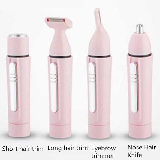 4 IN 1 Portable Women Painless Electric Epilator Shaver Razor